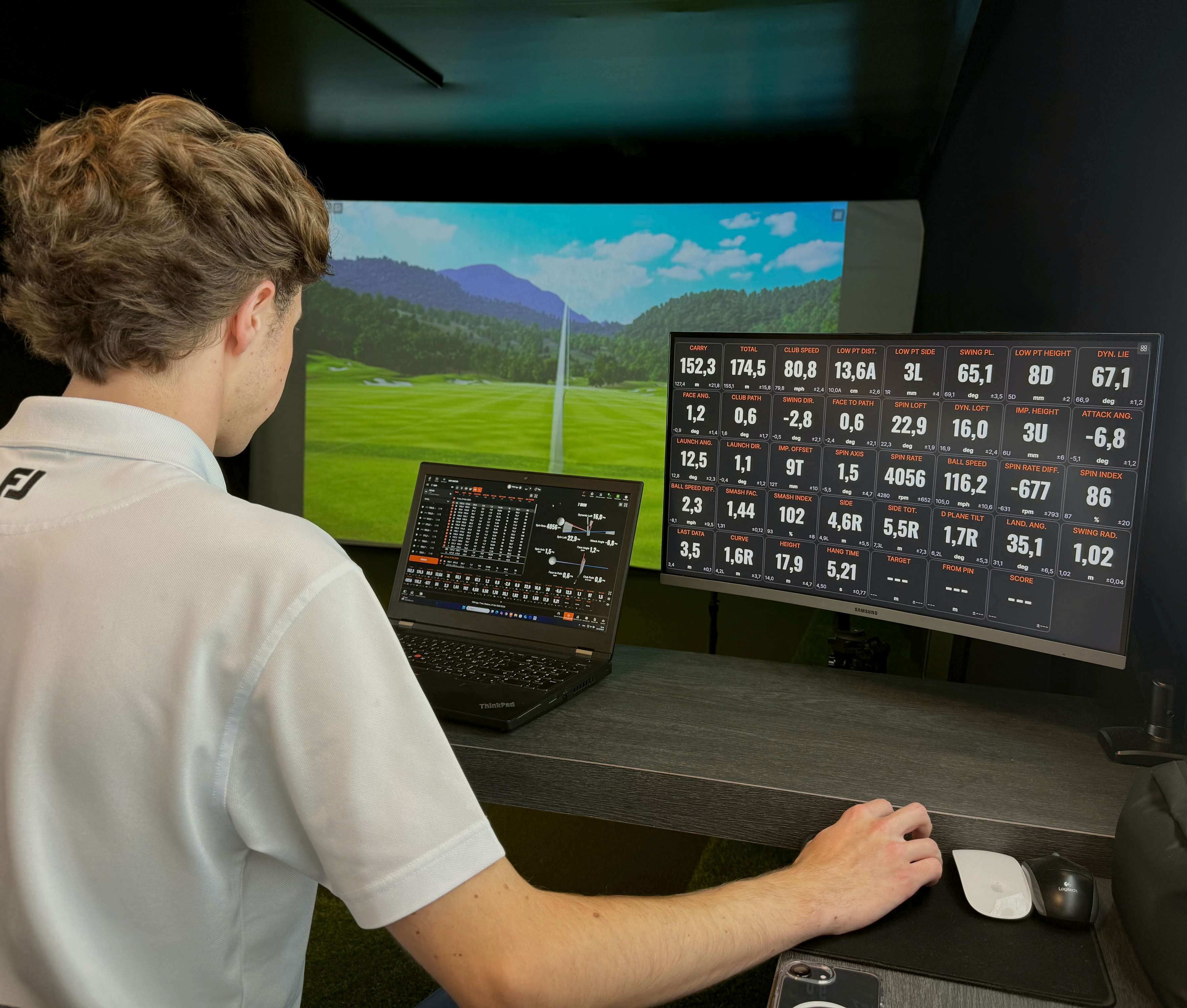 TrackMan data analyse bij GRIP Academy